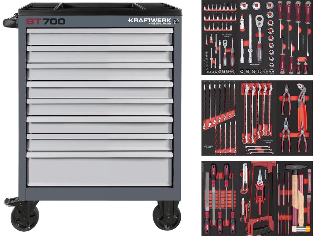 Mobile Tool Cabinet BT700 8 drawers 143 pcs.