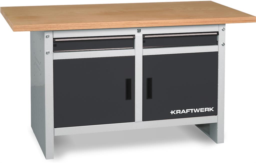 Workbench, 840x1500x700 mm, 2 doors, 2 drawers