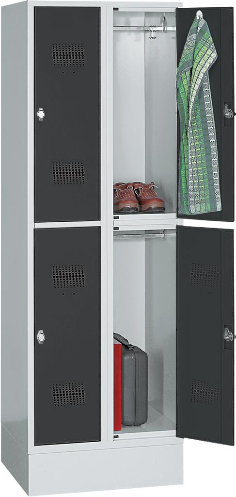 Cloakroom locker, 600x1850x500 mm, 4 compartments