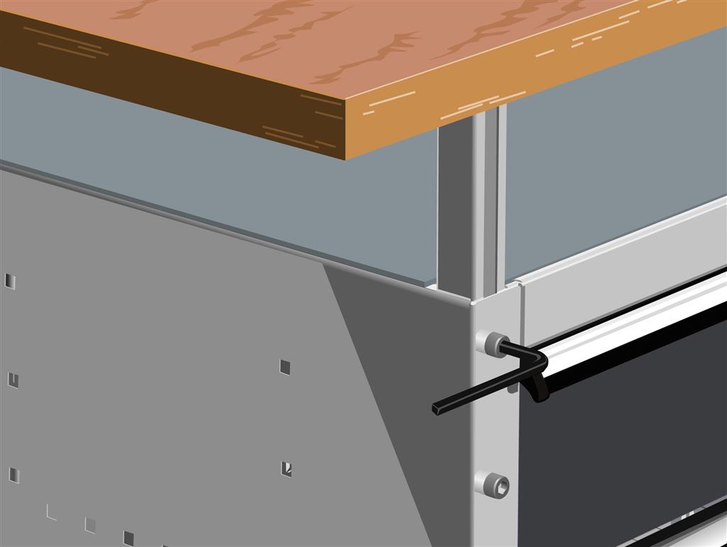 Height adjustment for workbench, 1500 mm