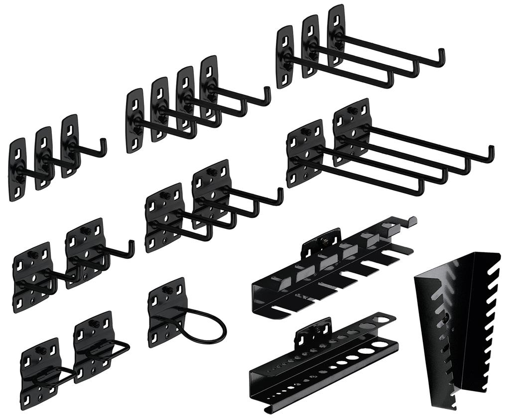 Tool holder set for wall panel, 22 pcs.