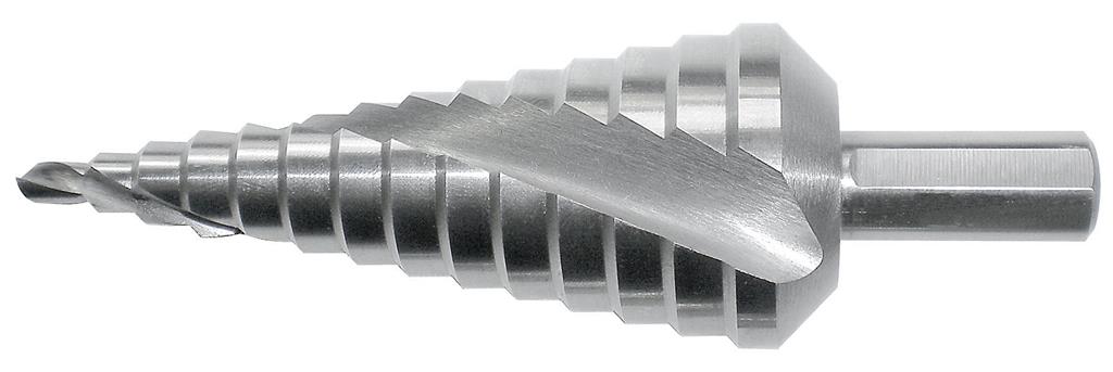 Step drill spiral flute HSS Co5 4-12 mm