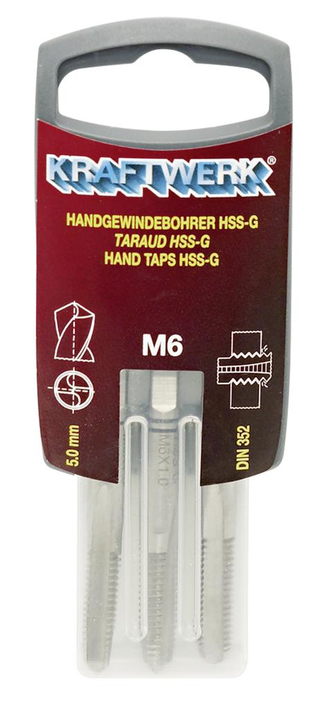 Handgewindebohrer-Set 3-tlg. DIN352 M6