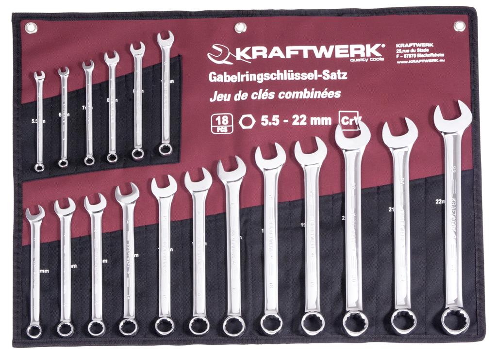 Pouch for 18-p comb wrench set 6-22 mm
