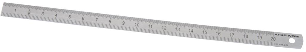 Stainless steel ruler, flexible, 200 mm