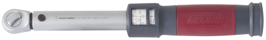 Chiave dinamometrica Clicker, 1/4" 2.5-12 Nm