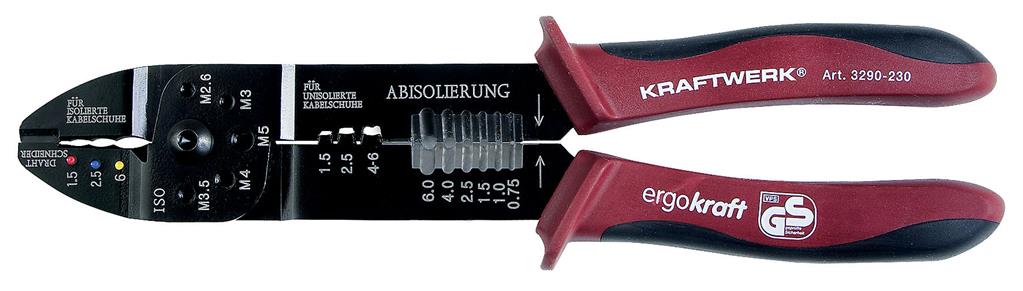Crimping and wire stripping pliers