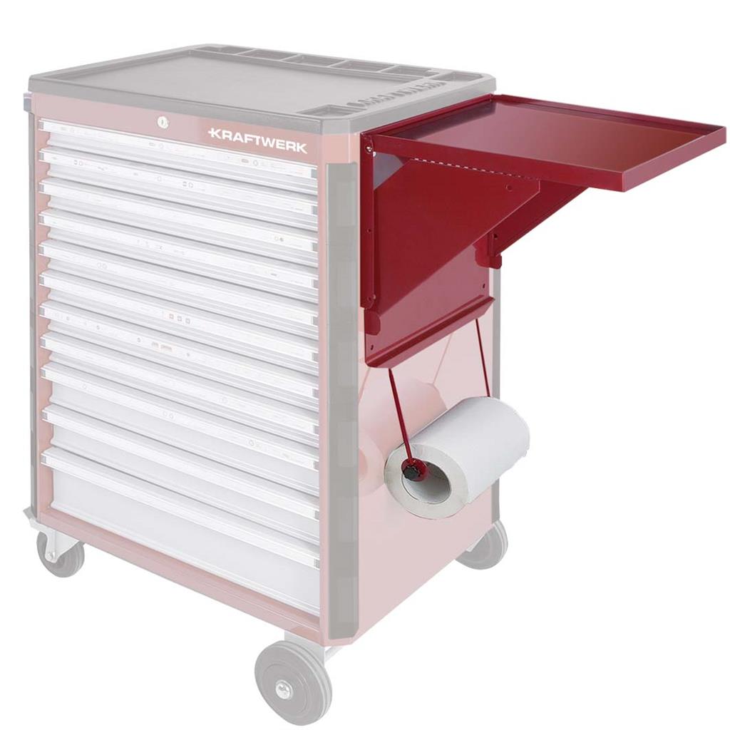 Side-tray / roll-holder tool-cabinets