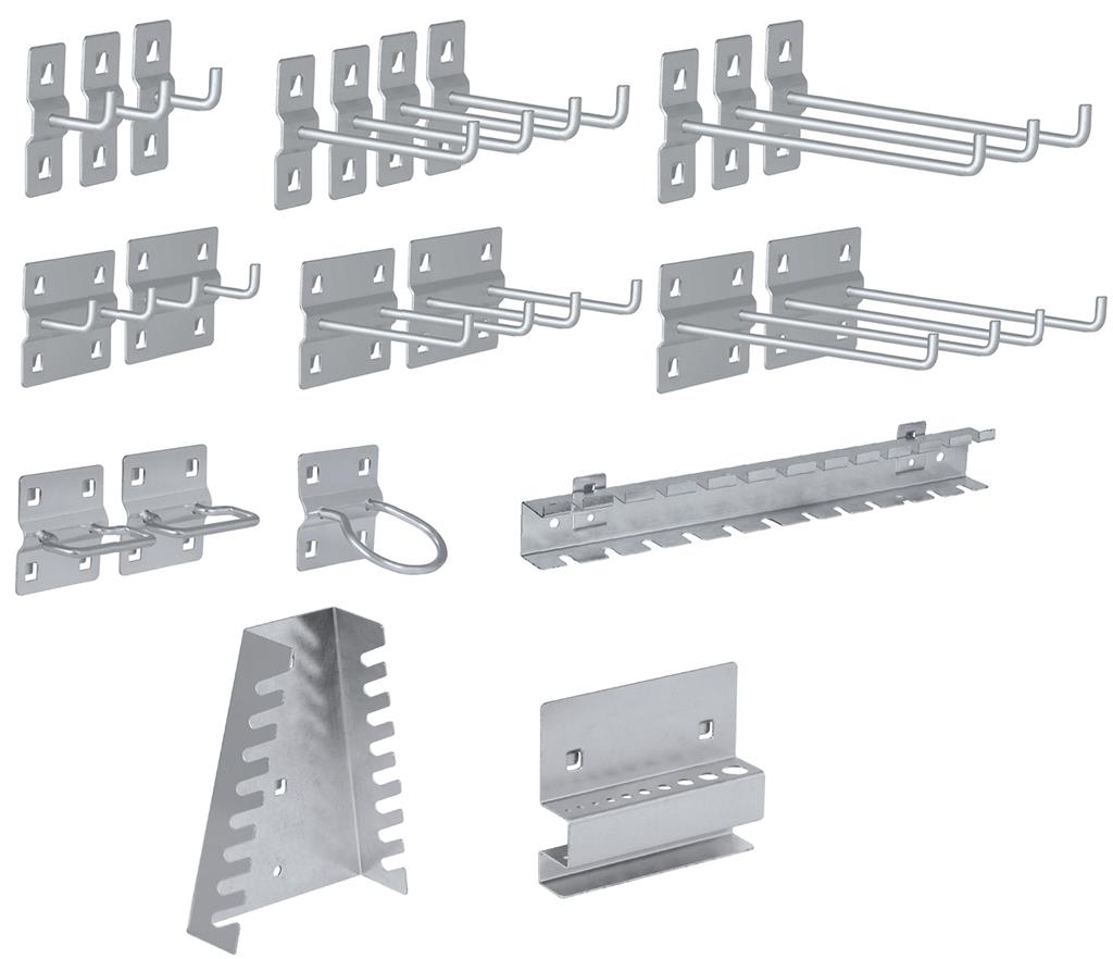 Tool holder set for wall panel, 22 pcs.