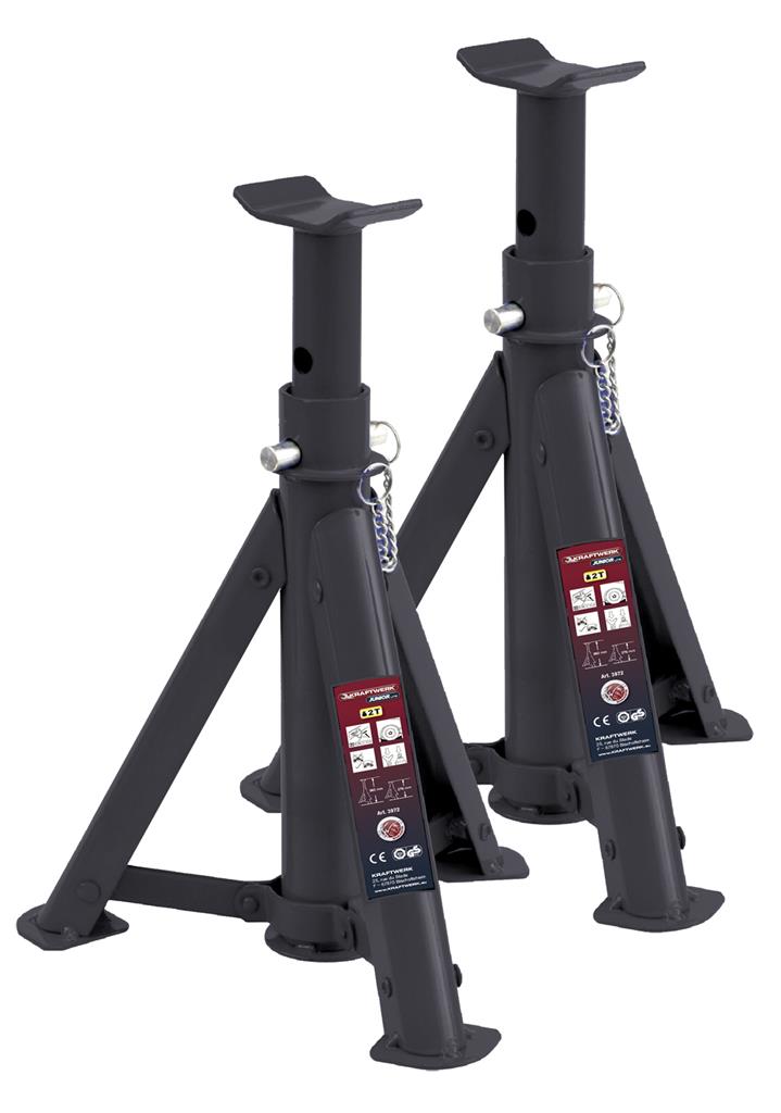 Pair of 2 t foldable jack stand
