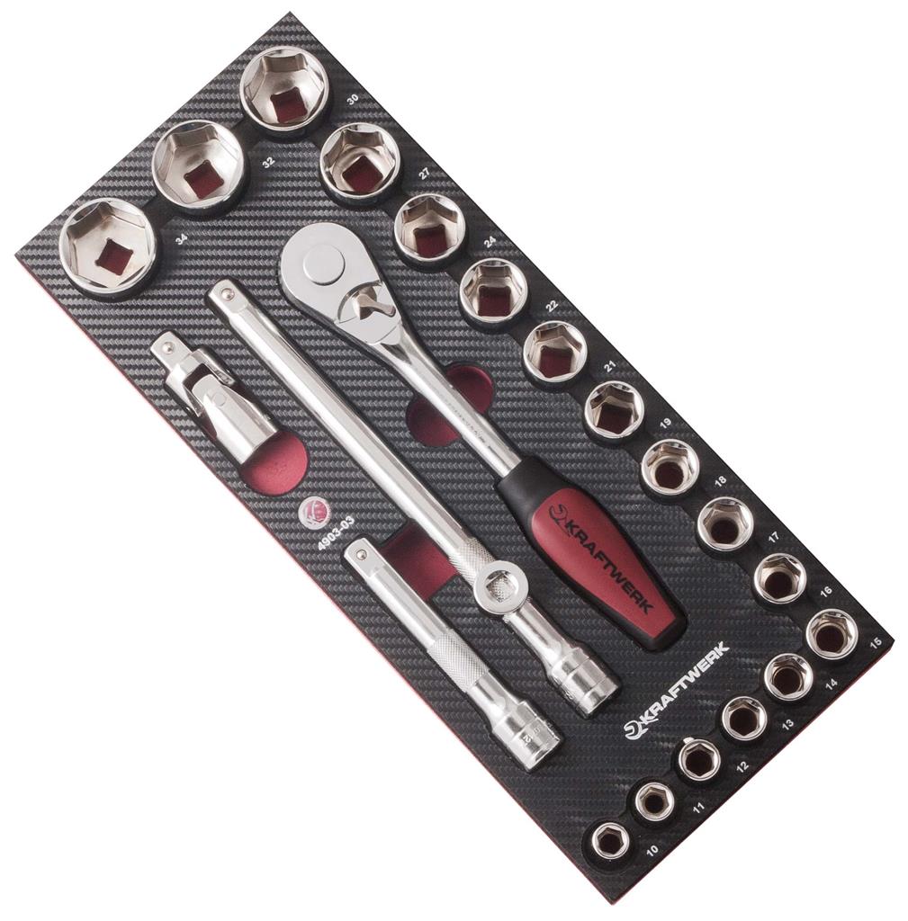 22-p. 1/2" EVA3 socket wrench set