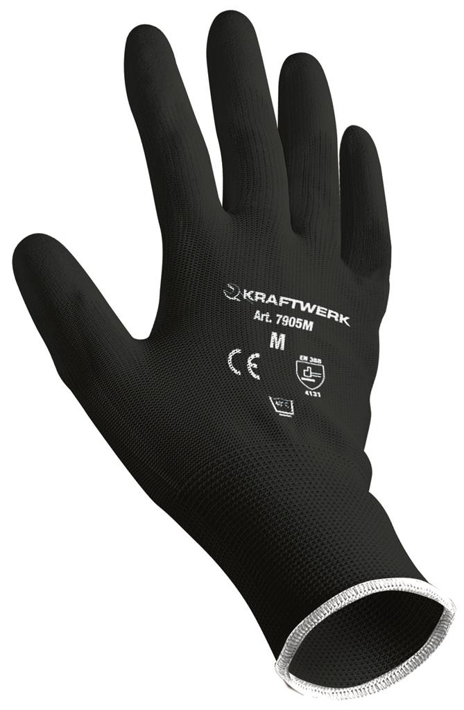 PU working gloves M (12 pcs.)