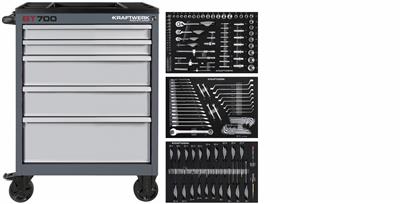 Mobile Tool Cabinet BT700, 5 drawers, 154 pcs.