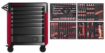 PRO LINE Mobile Tool Cabinet PT800 7 drawers 220 pcs.