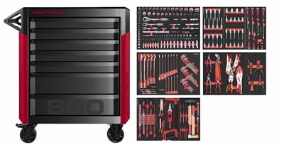 PRO LINE Mobile Tool Cabinet PT800 7 drawers 274 pcs.