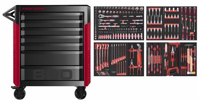 PRO LINE Mobile Tool Cabinet PT800 7 drawers 238 pcs.