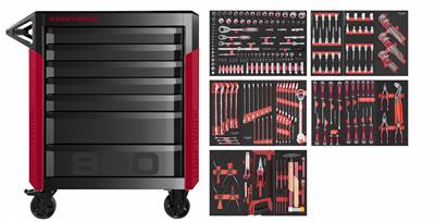 PRO LINE Mobile Tool Cabinet PT800 7 drawers 283 pcs.
