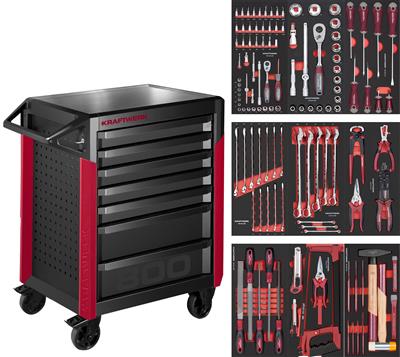 PRO LINE Mobile Tool Cabinet PT800 7 drawers 143 pcs.