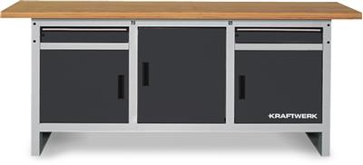Werkbank, 840x2000x700 mm, 3 Türen, 2 Schubladen