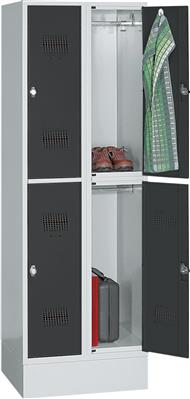 Cloakroom locker, 600x1850x500 mm, 4 compartments