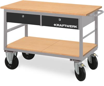 Rolling workbench with 2 drawers and 1 shelf