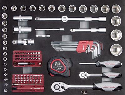 Coffret d'outils B147, 1/4"+1/2", 158 pcs.