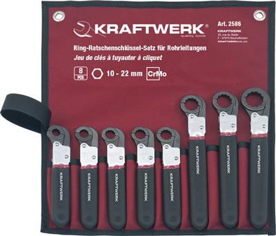 8-p. opening ratchet wrench set