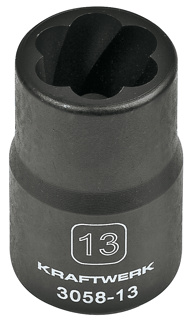 Estrattore H.D. per dadi rovinati 1/2" dr. 13 mm attacco 1/2
