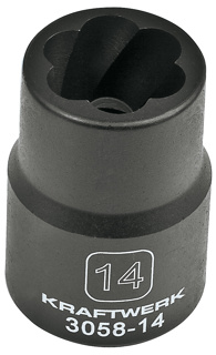 Estrattore H.D. per dadi rovinati 1/2" dr. 14 mm attacco 1/2