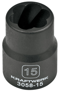 Twist socket 1/2" dr. 15 mm