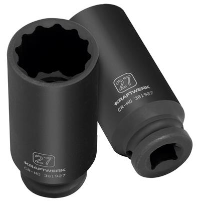 1/2" dr. impact socket 12-point 27mm