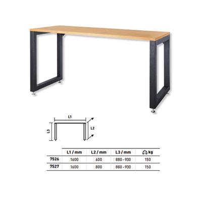 Workbench with 2 legs 1600 x 600 mm