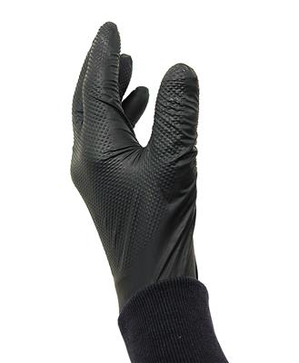 Powergrip Nitrile Gloves, Black, L, 50pcs. 
