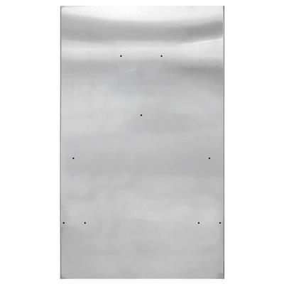 Stainless steel back panel