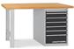 Werkbank 850x1500x700 mm, Schubladenbox mit 7 Schubladen