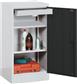 Double door cabinet, 516x1000x500 mm, 2 shelves, 1 drawer

