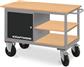 Tool trolley with 1 drawer box and 2 shelves, 835x1300x600 m