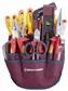Electrician tool set with belt pouch